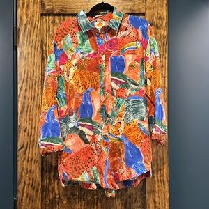 Farm Rio Animal Collage Romper